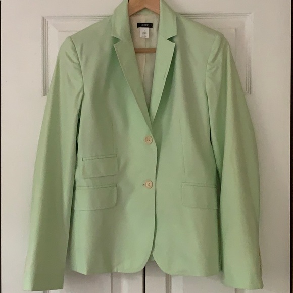 J.CREW Light Green Fully-Lined Blazer Size 6 - Picture 1 of 15